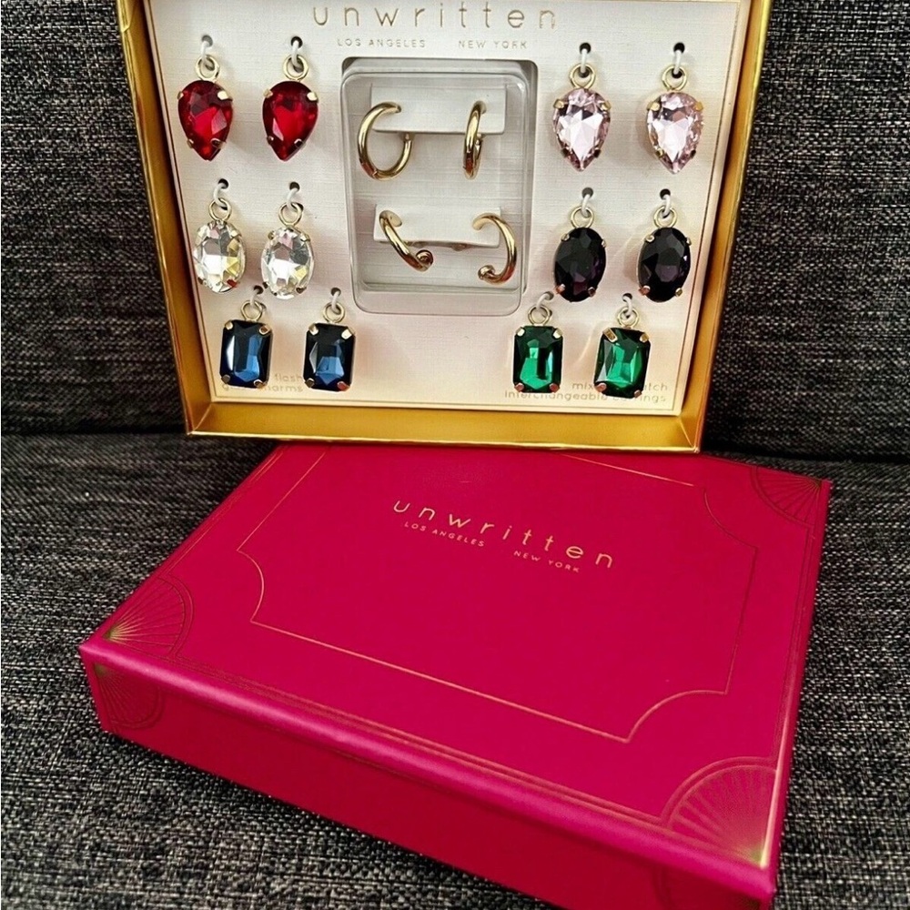 Unwritten Gold and Multicolor Gemstone Earrings🌟🌈 BRAND NEW IN BOX W/ TAG